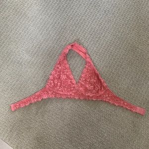 Pink lace bralette
